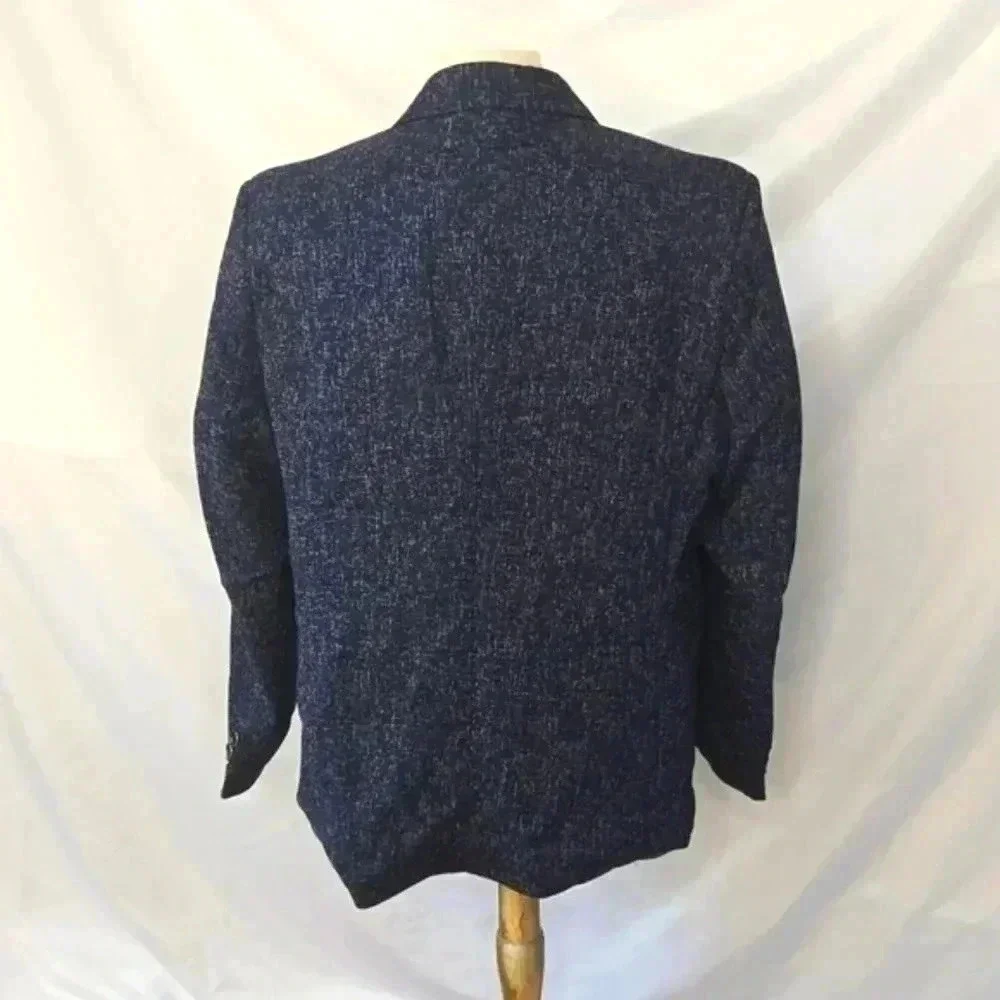 Men's jacket blazer navy blue / white
